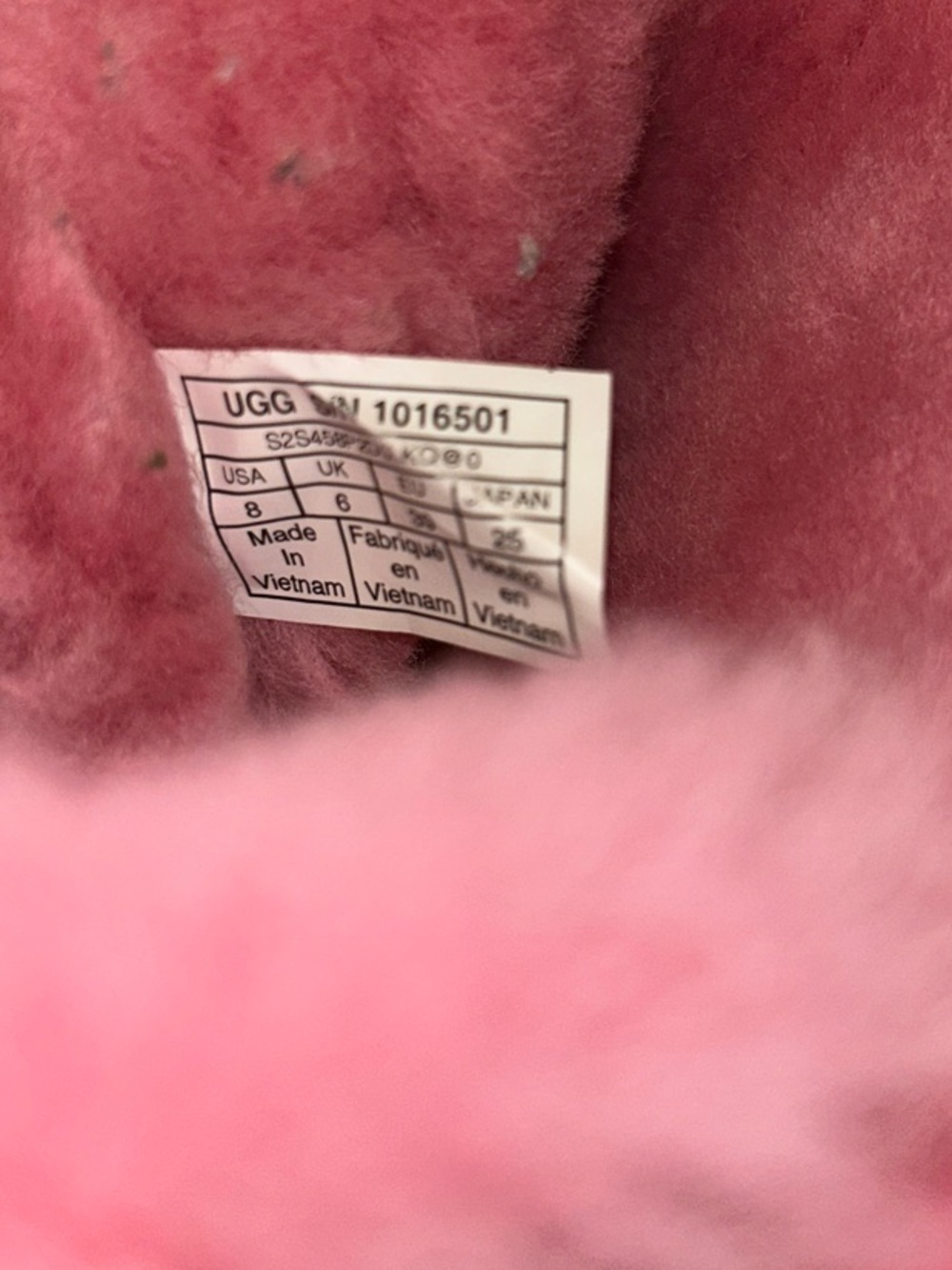 UGG Pink Suede Shearling Short Boots - Picture 4 of 4